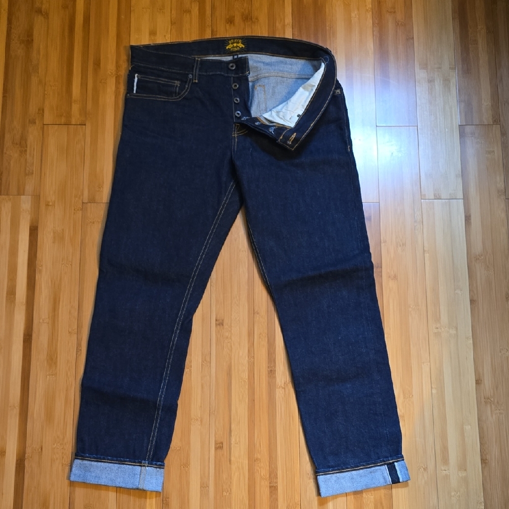 Brave Star Selvage Classic Blue Straight Jeans Timeless Denim